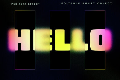 Frosted Glass Texture Text Effect Mockup