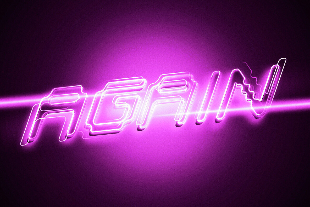 Colored Neon Light Text Effect 3