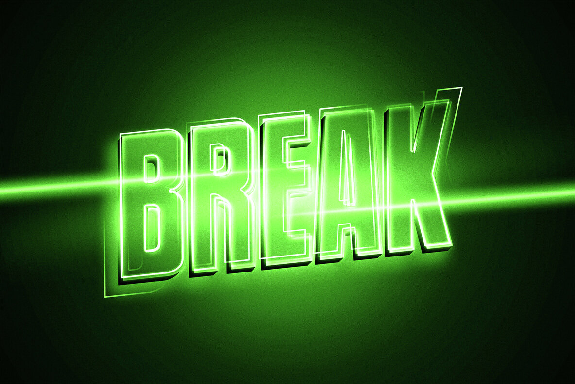 Colored Neon Light Text Effect 4