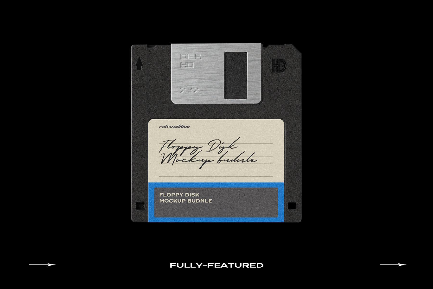 Floppy Disk Retro Mockup Template Bundle 9