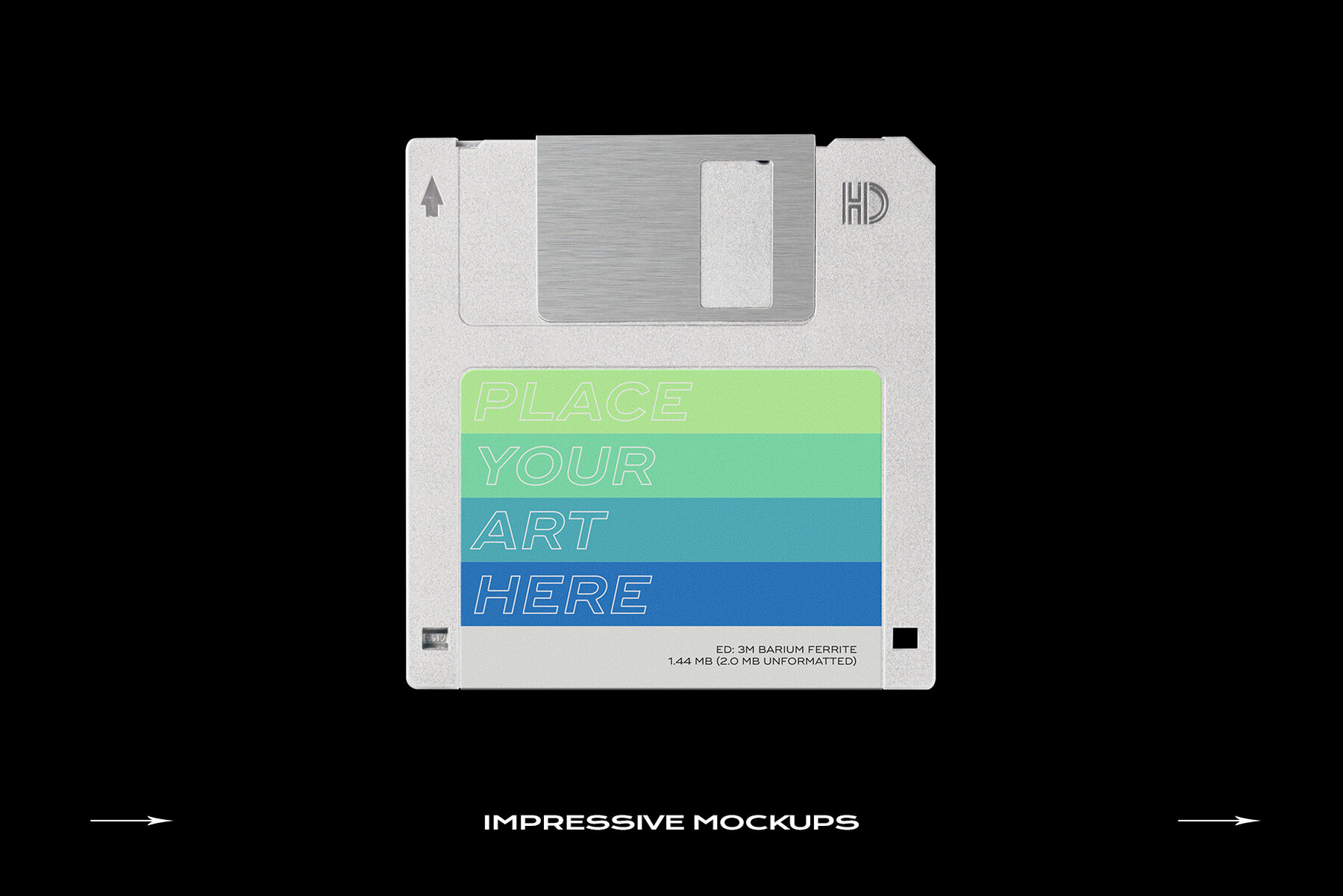 Floppy Disk Retro Mockup Template Bundle 13