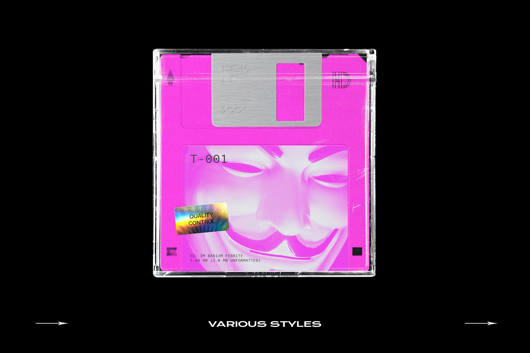 Floppy Disk Retro Mockup Template Bundle 15