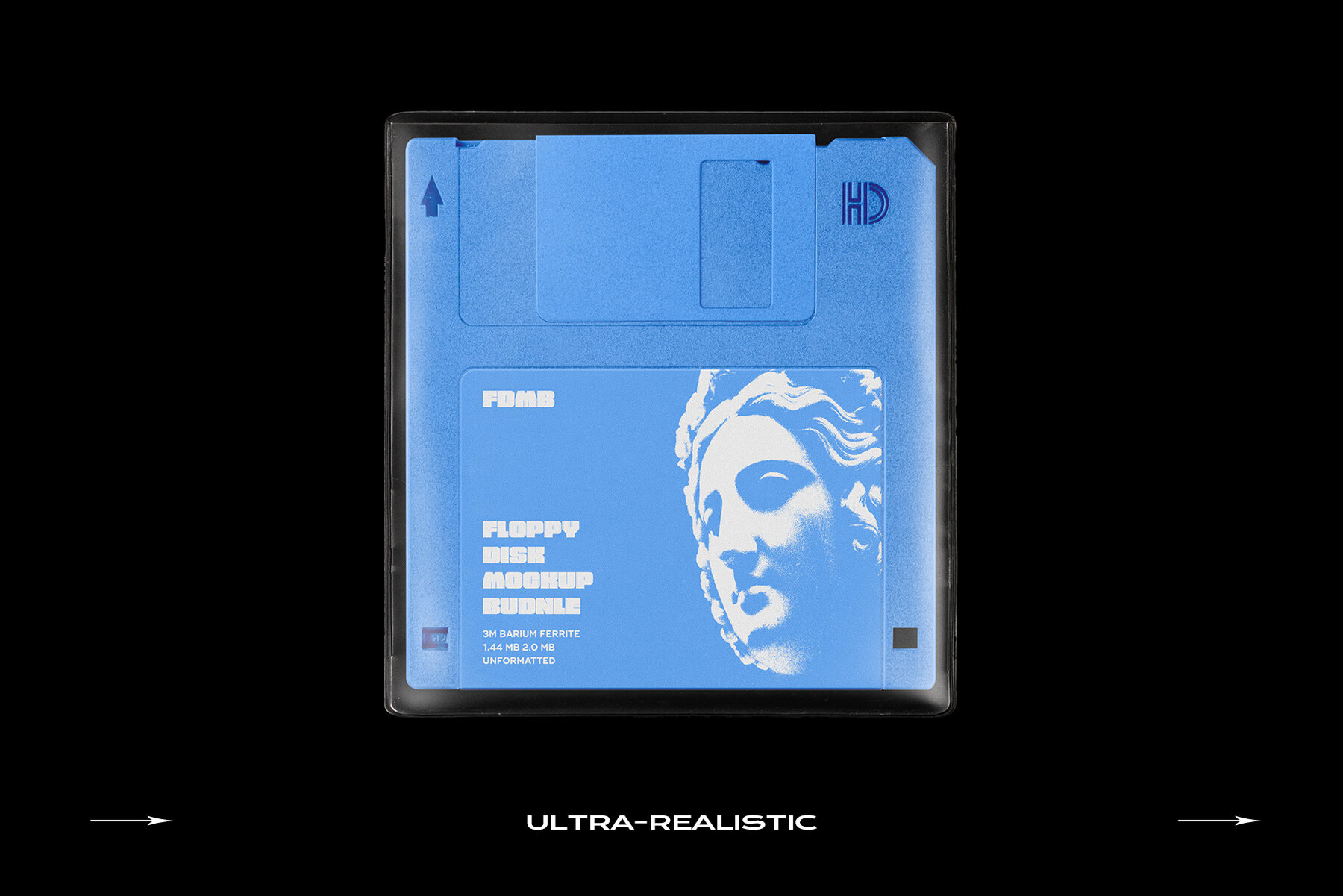 Floppy Disk Retro Mockup Template Bundle 16