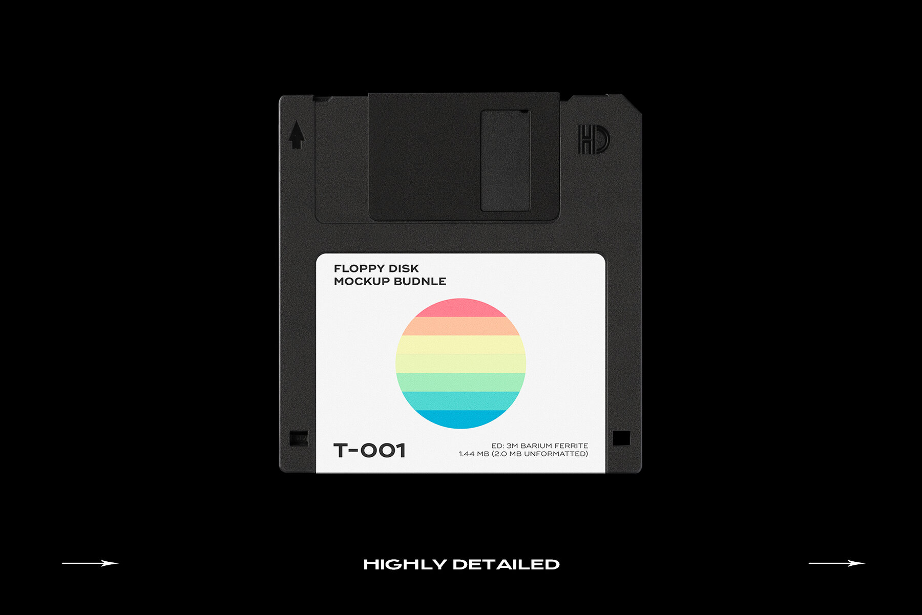 Floppy Disk Retro Mockup Template Bundle 17