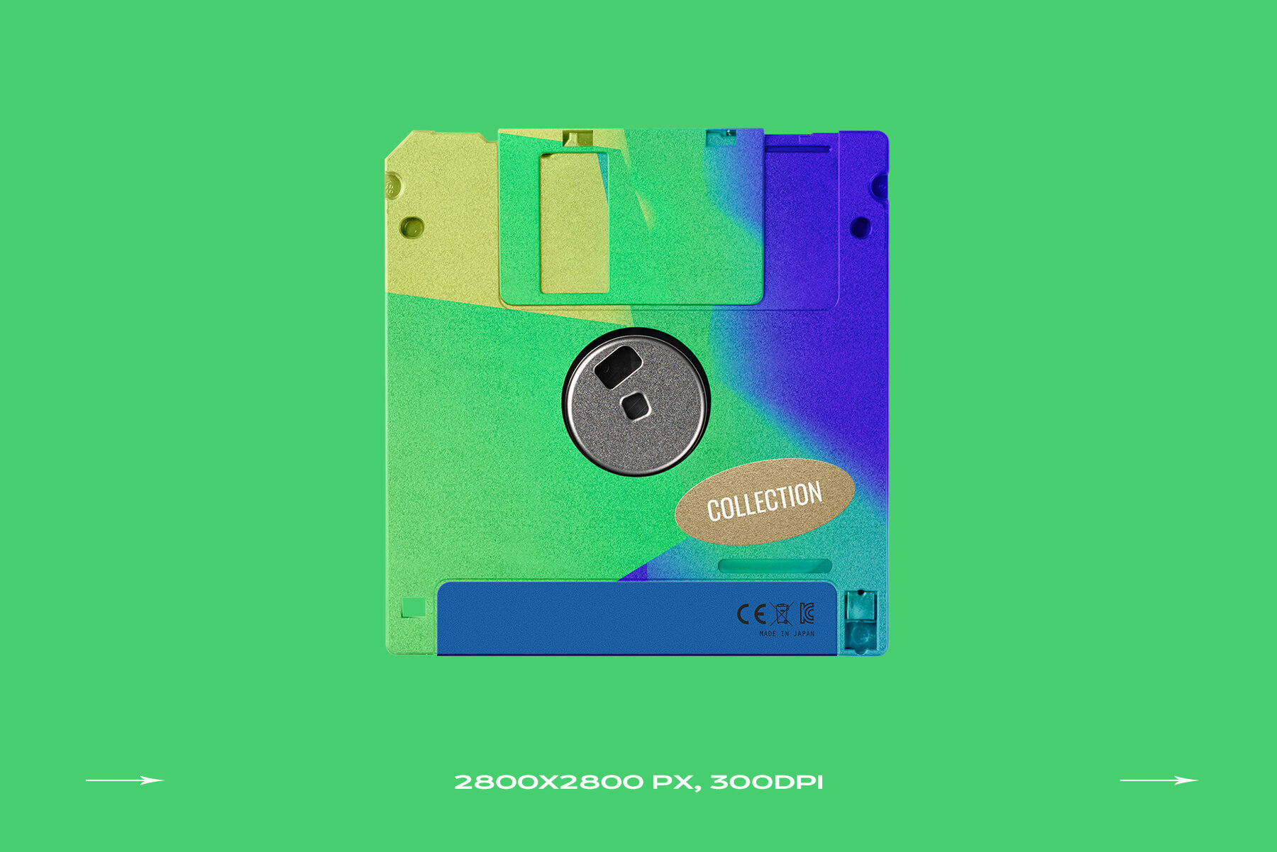 Floppy Disk Retro Mockup Template Bundle 19