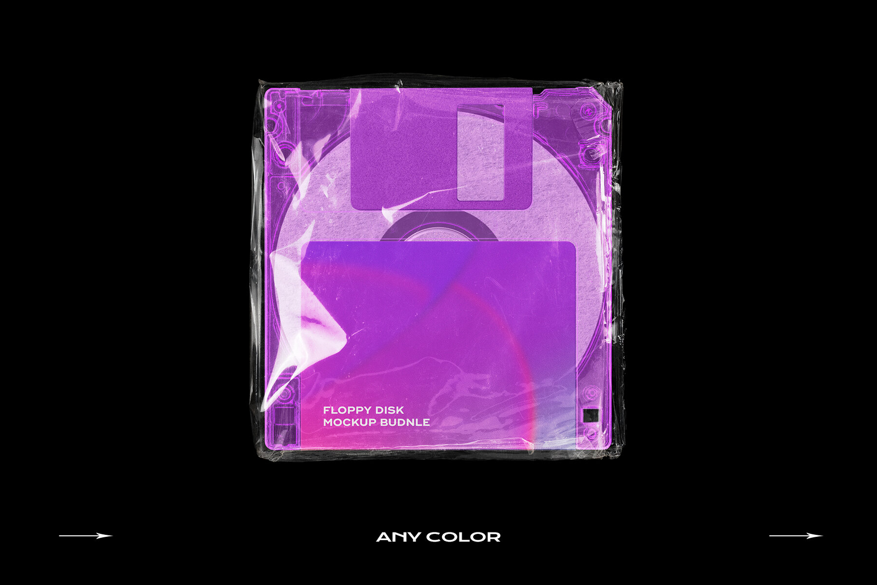 Floppy Disk Retro Mockup Template Bundle 20