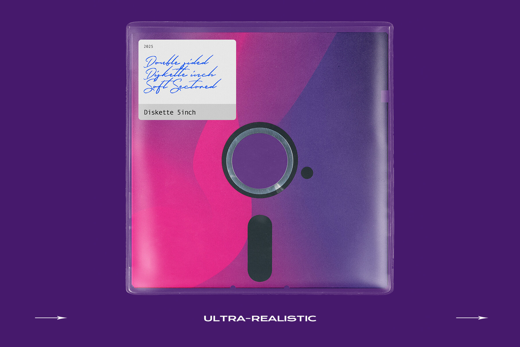 Floppy Disk Retro Mockup Template Bundle 24