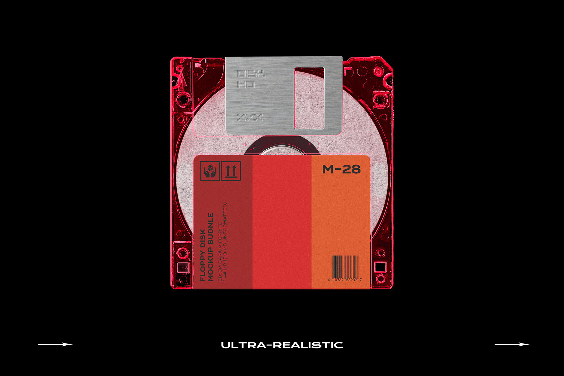 Floppy Disk Retro Mockup Template Bundle 27