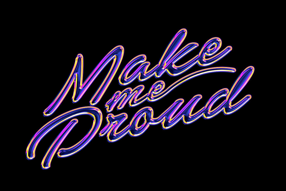 Hippie Bright Chrome Text Effect 3