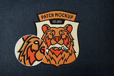 Patch Embroidery Logo Mockup