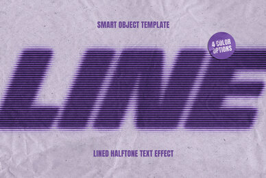 Lined Halftone Text Effect