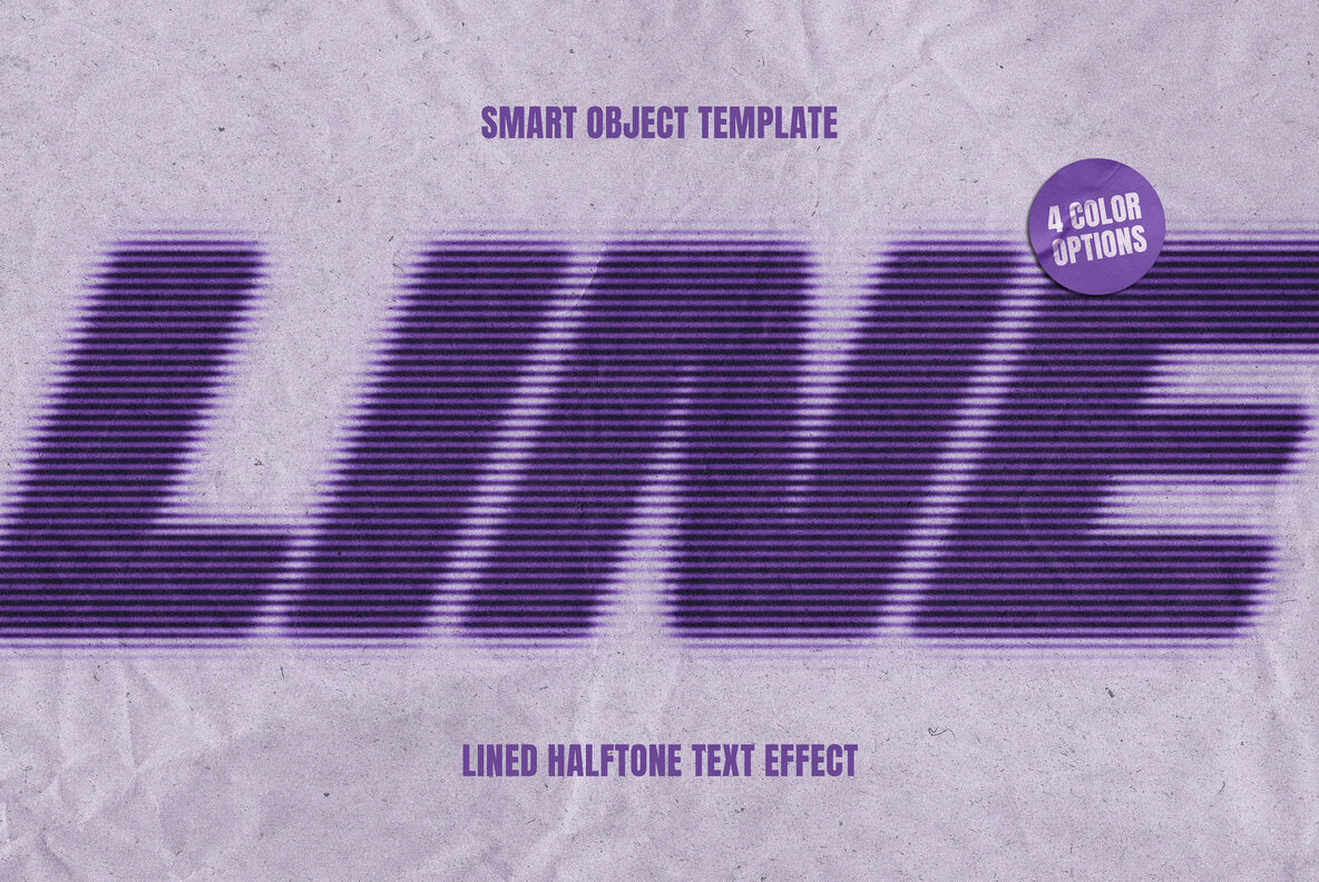 Lined Halftone Text Effect 1