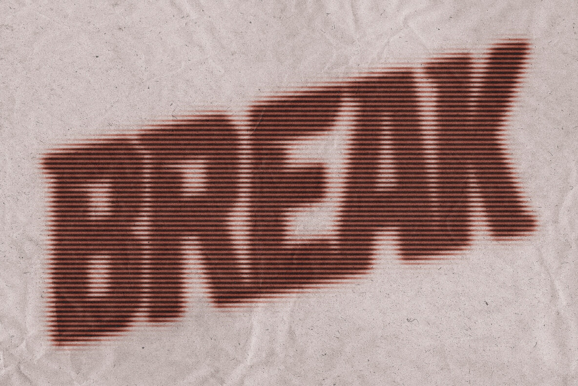 Lined Halftone Text Effect 2