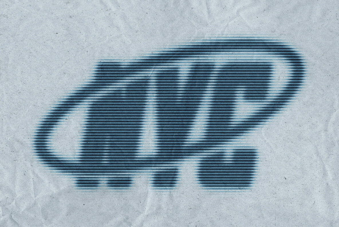 Lined Halftone Text Effect 3