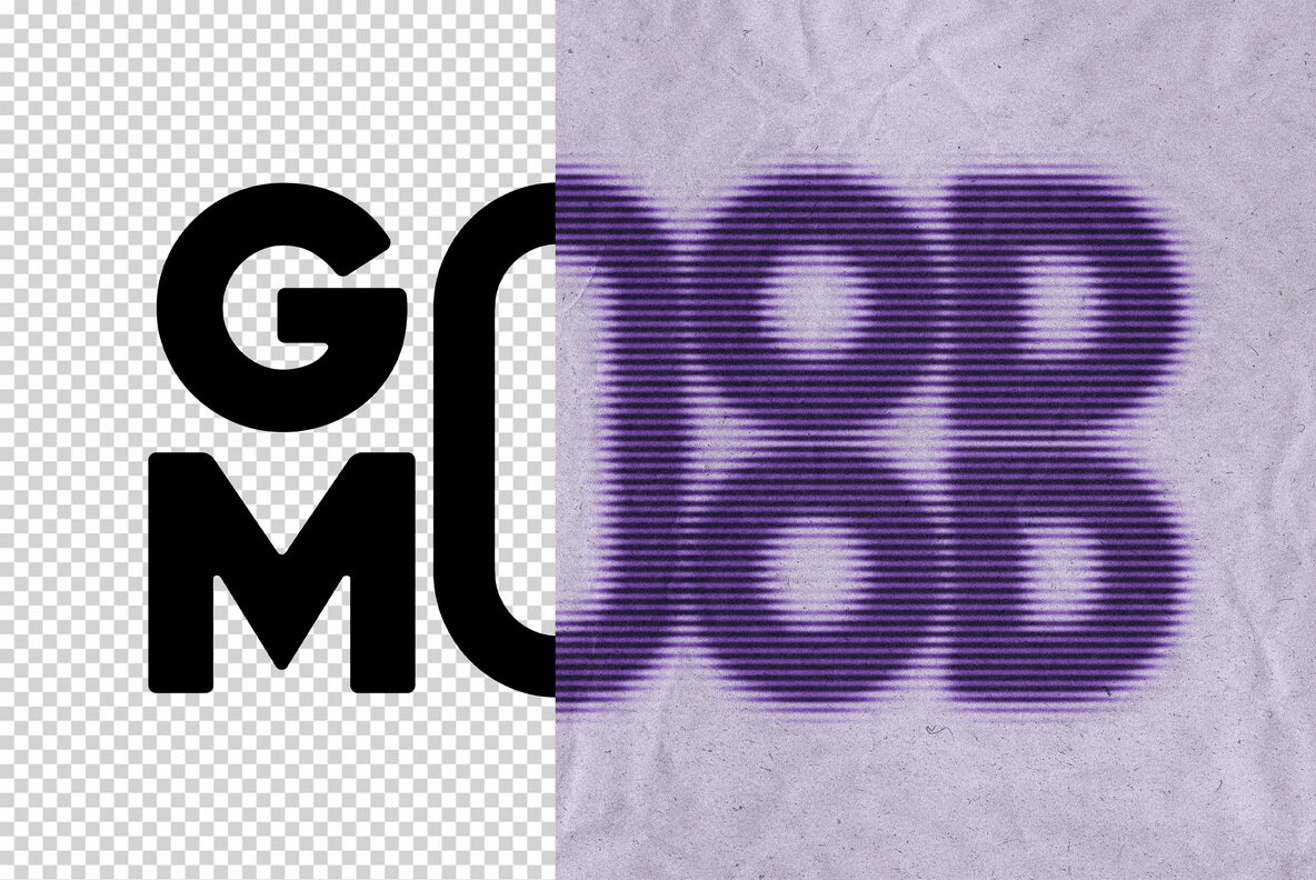 Lined Halftone Text Effect 5