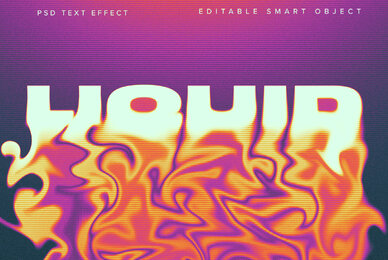 Liquid Text Effect Mockup