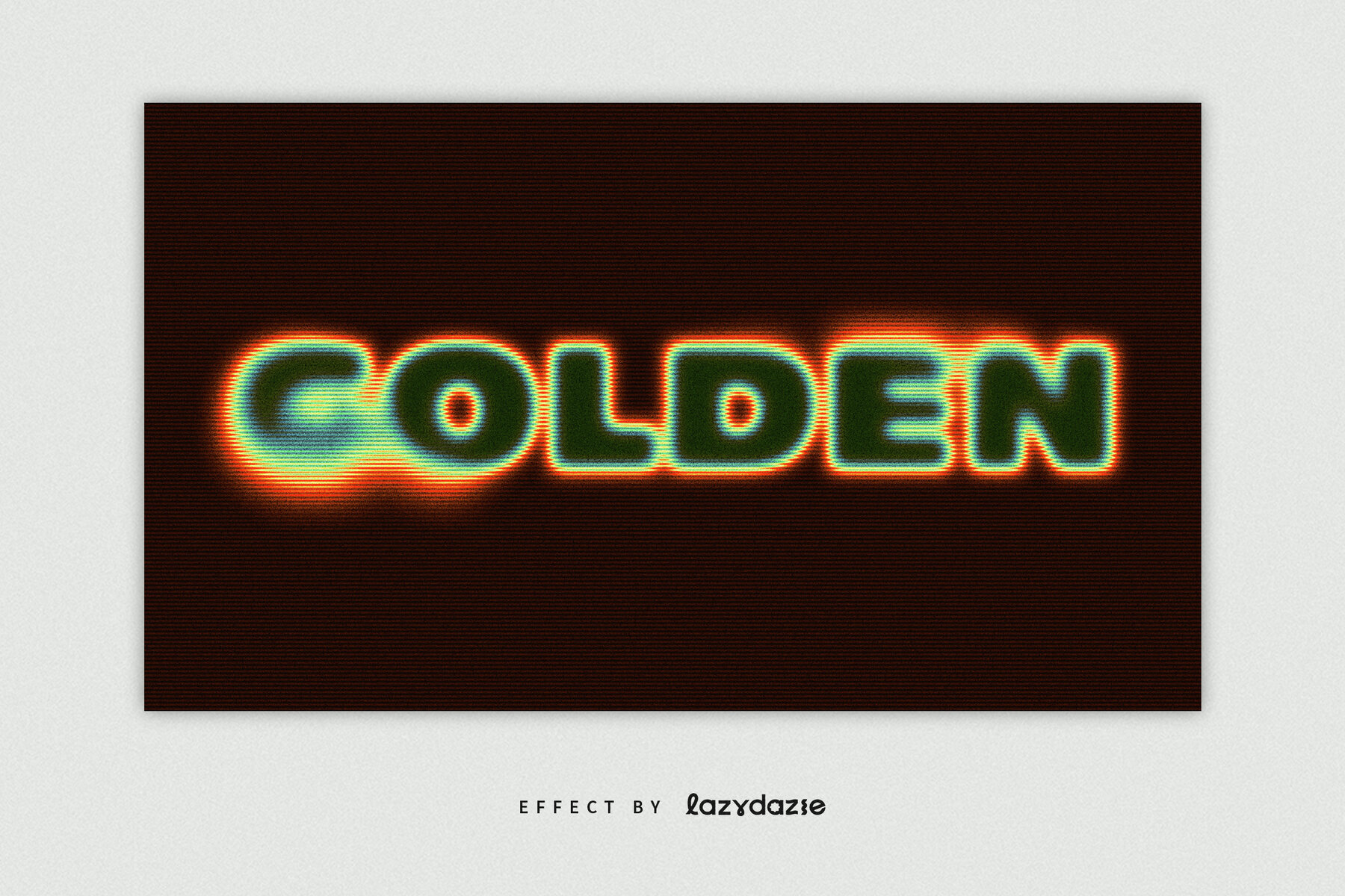 Colourful Dissolving Text Effect Mockup 3