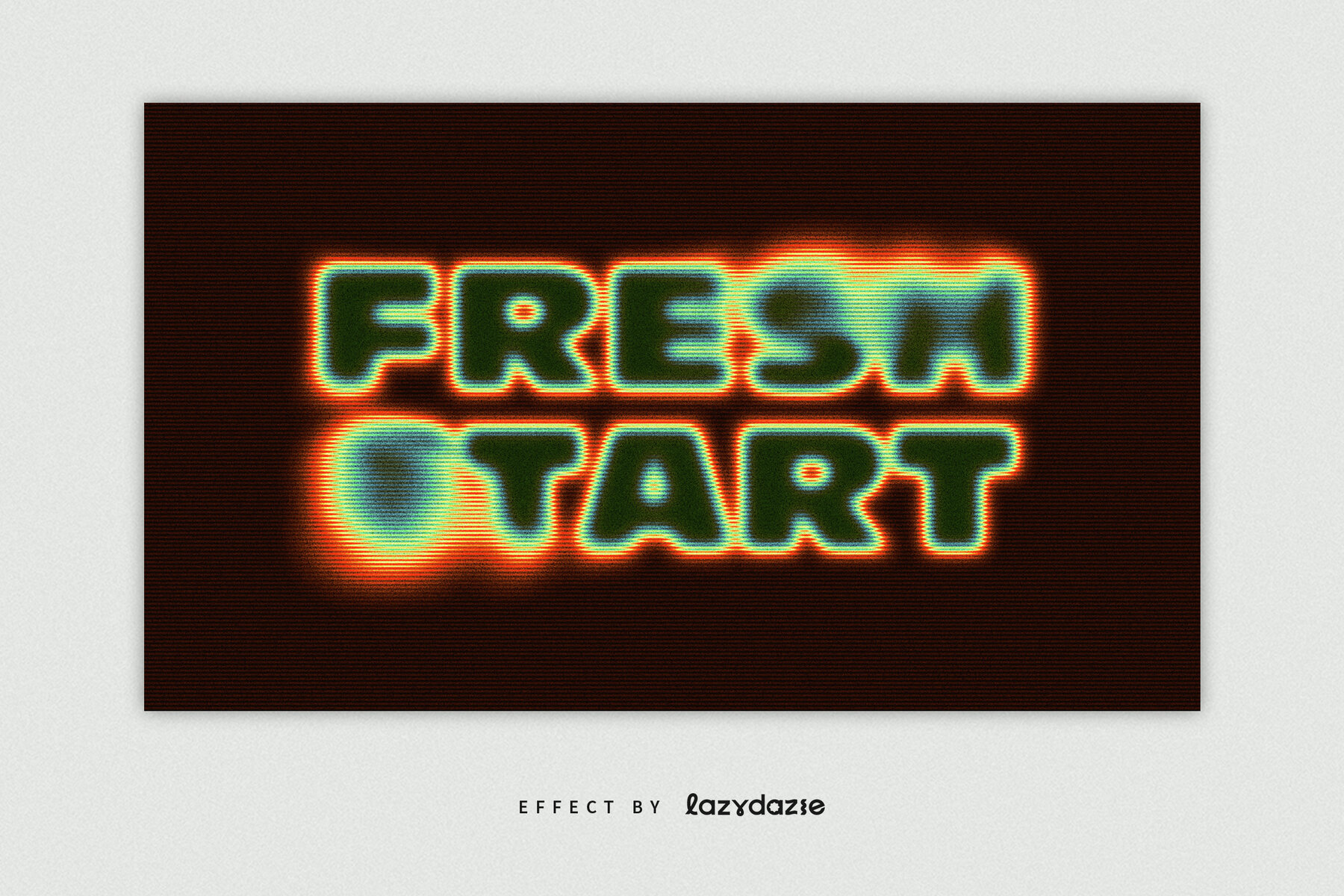 Colourful Dissolving Text Effect Mockup 4