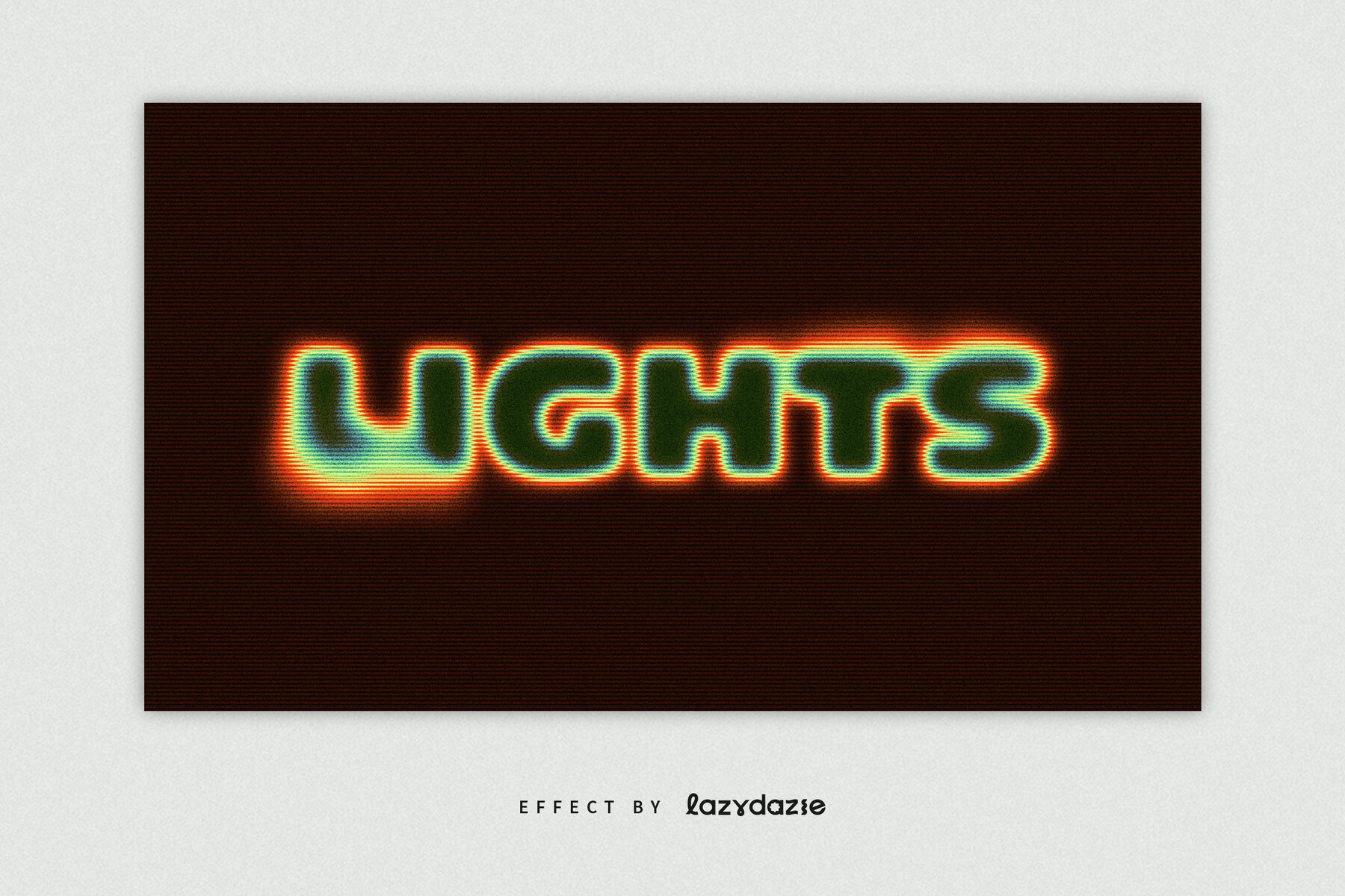 Colourful Dissolving Text Effect Mockup 5