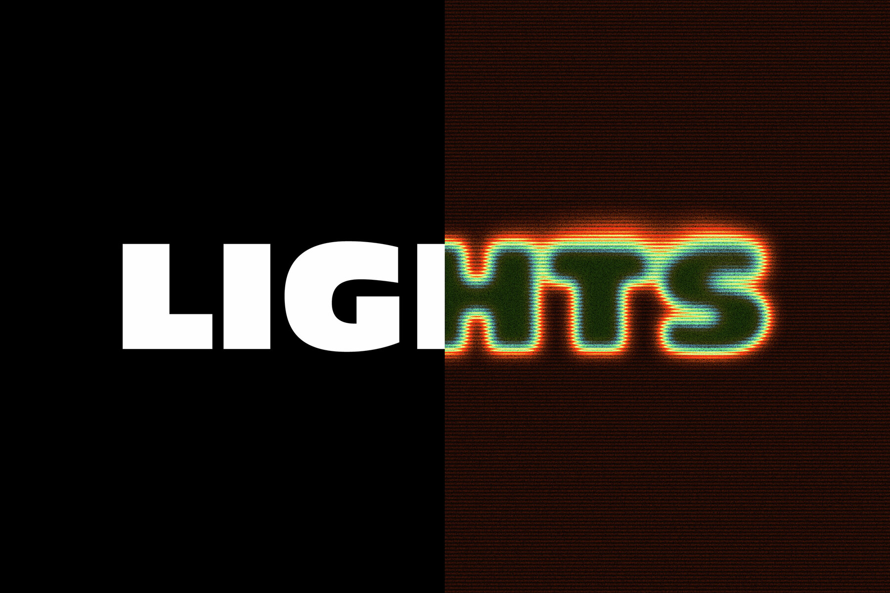 Colourful Dissolving Text Effect Mockup 8