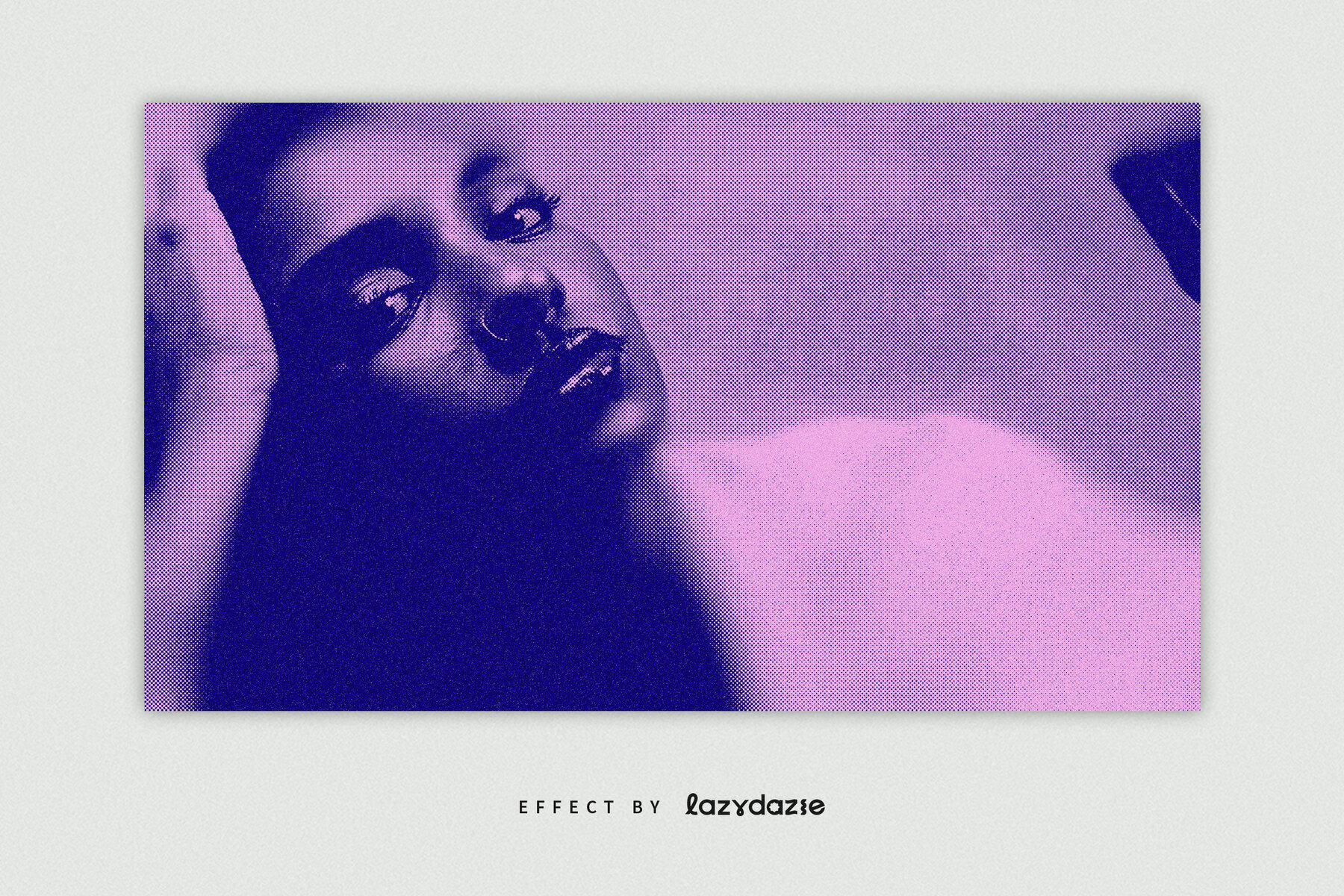 Duotone Halftone Image Effect Mockup 4