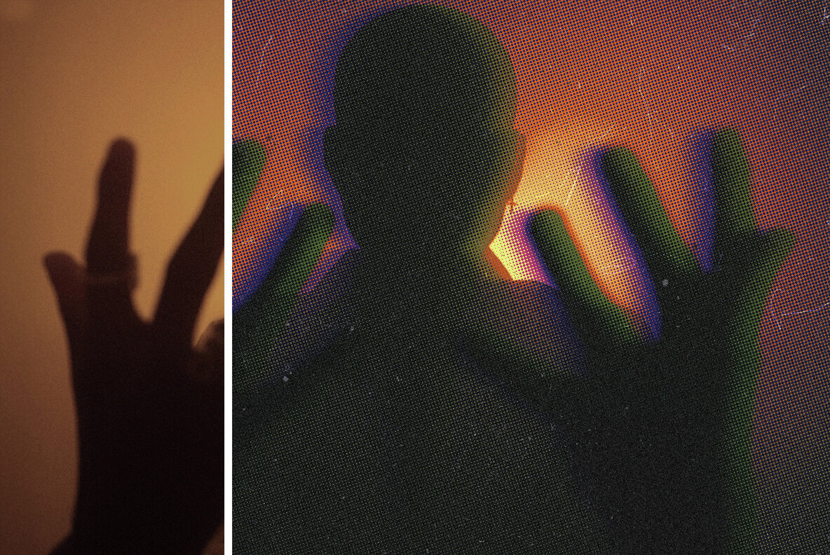 Grunge Smudged Halftone Photo Effect 3