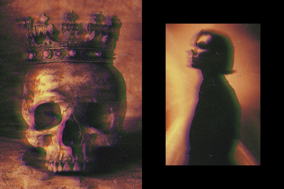 Grunge Smudged Halftone Photo Effect 4