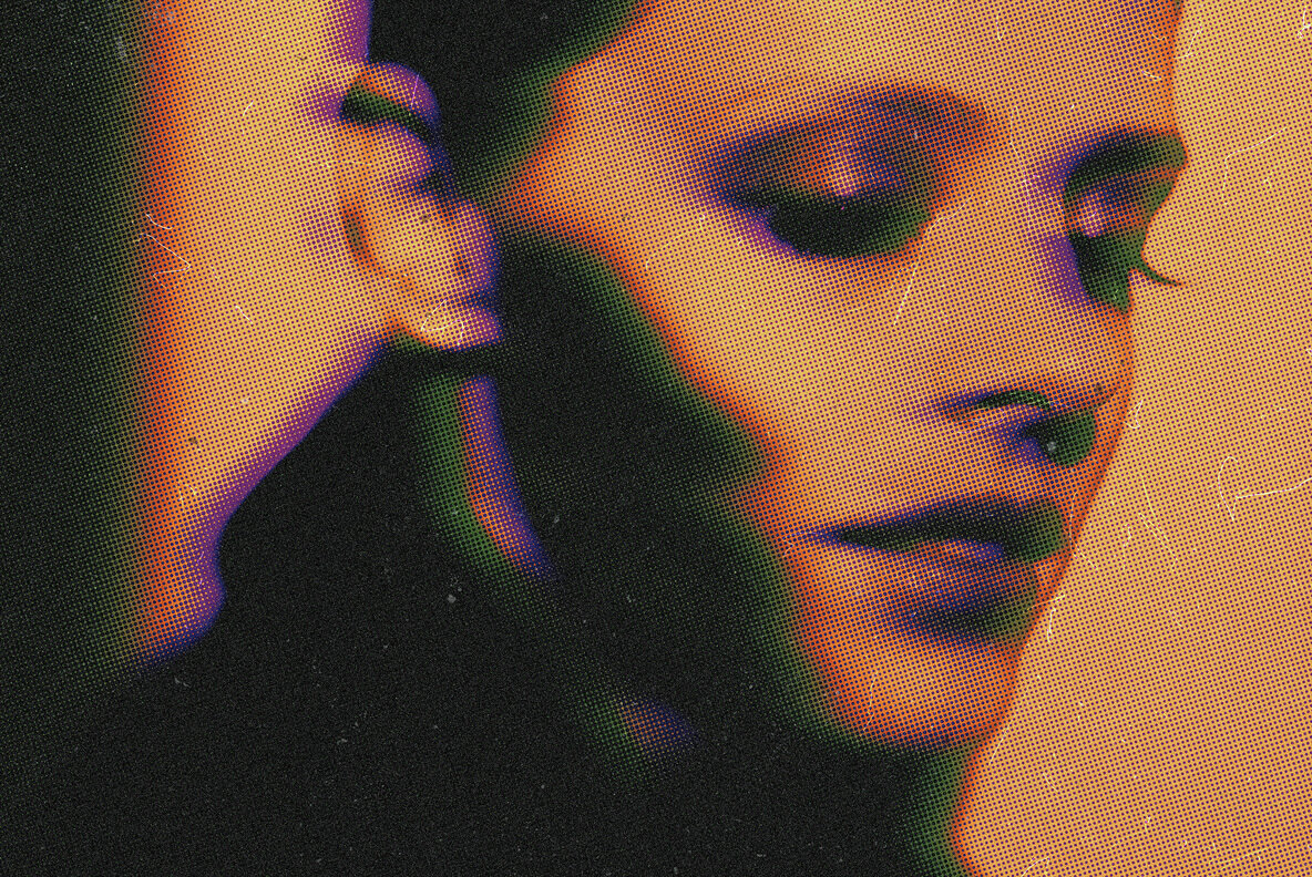 Grunge Smudged Halftone Photo Effect 5