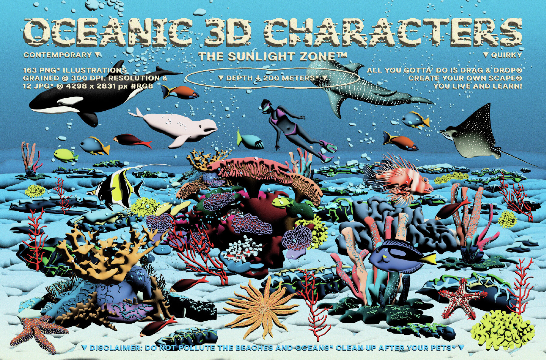 Oceanic 3D Characters   The Sunlight Zone 1