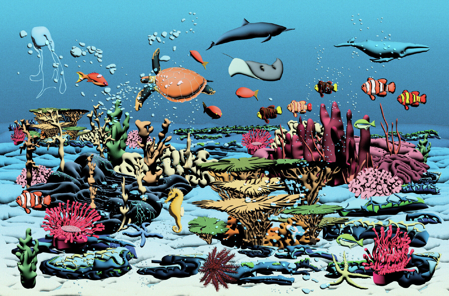 Oceanic 3D Characters   The Sunlight Zone 2