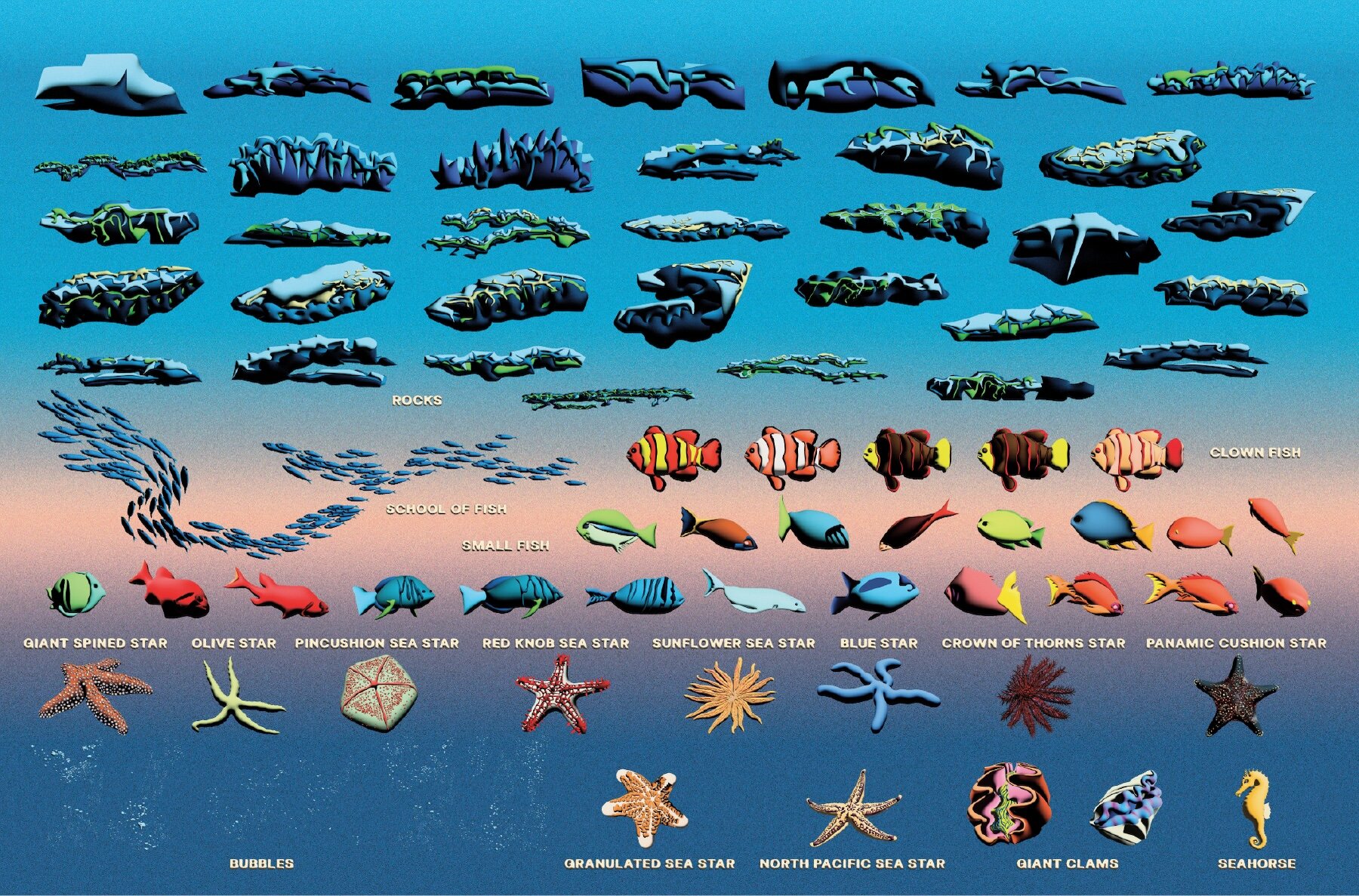 Oceanic 3D Characters   The Sunlight Zone 6