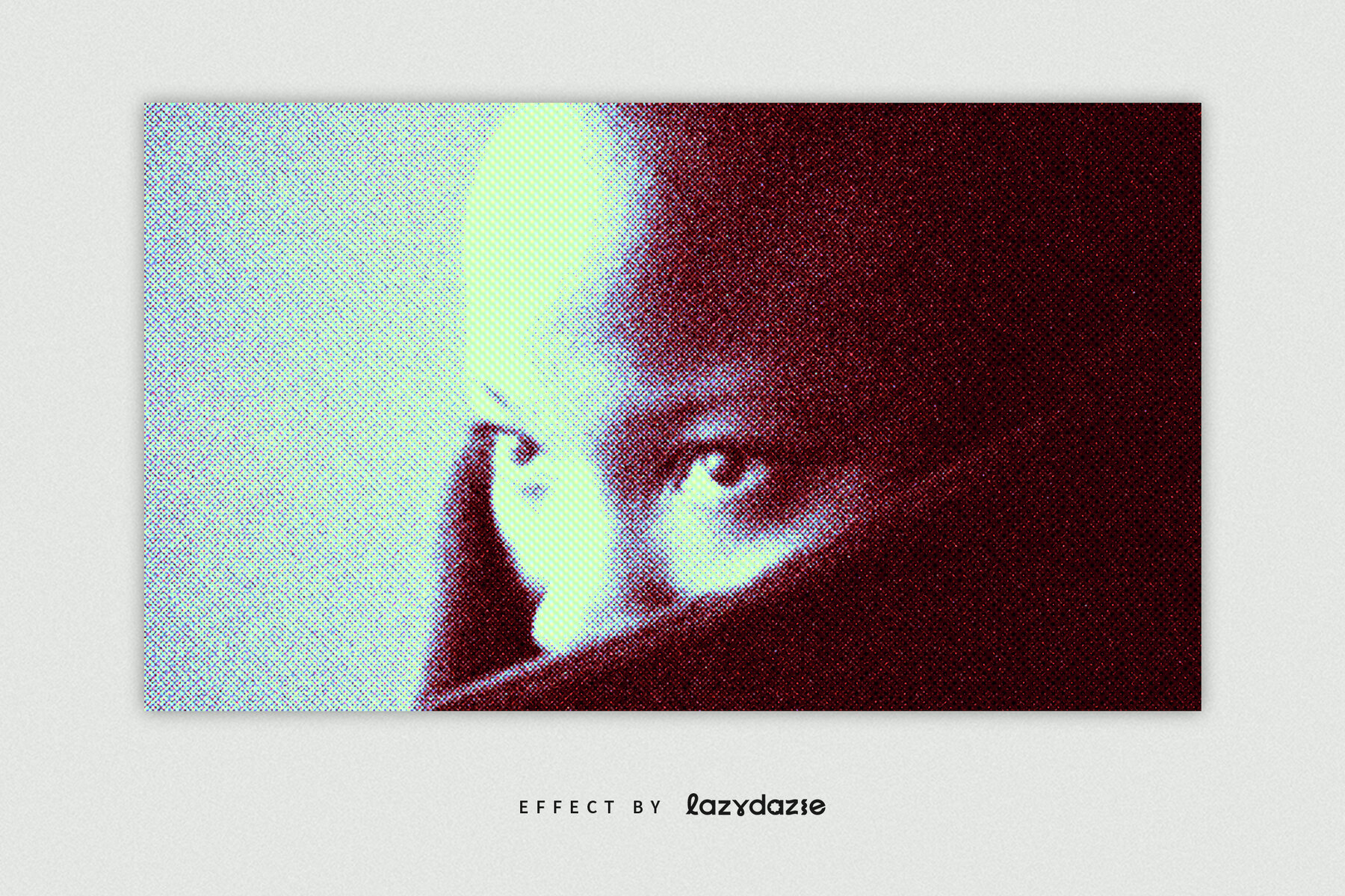 Duotone Halftone Image Effect Mockup 5