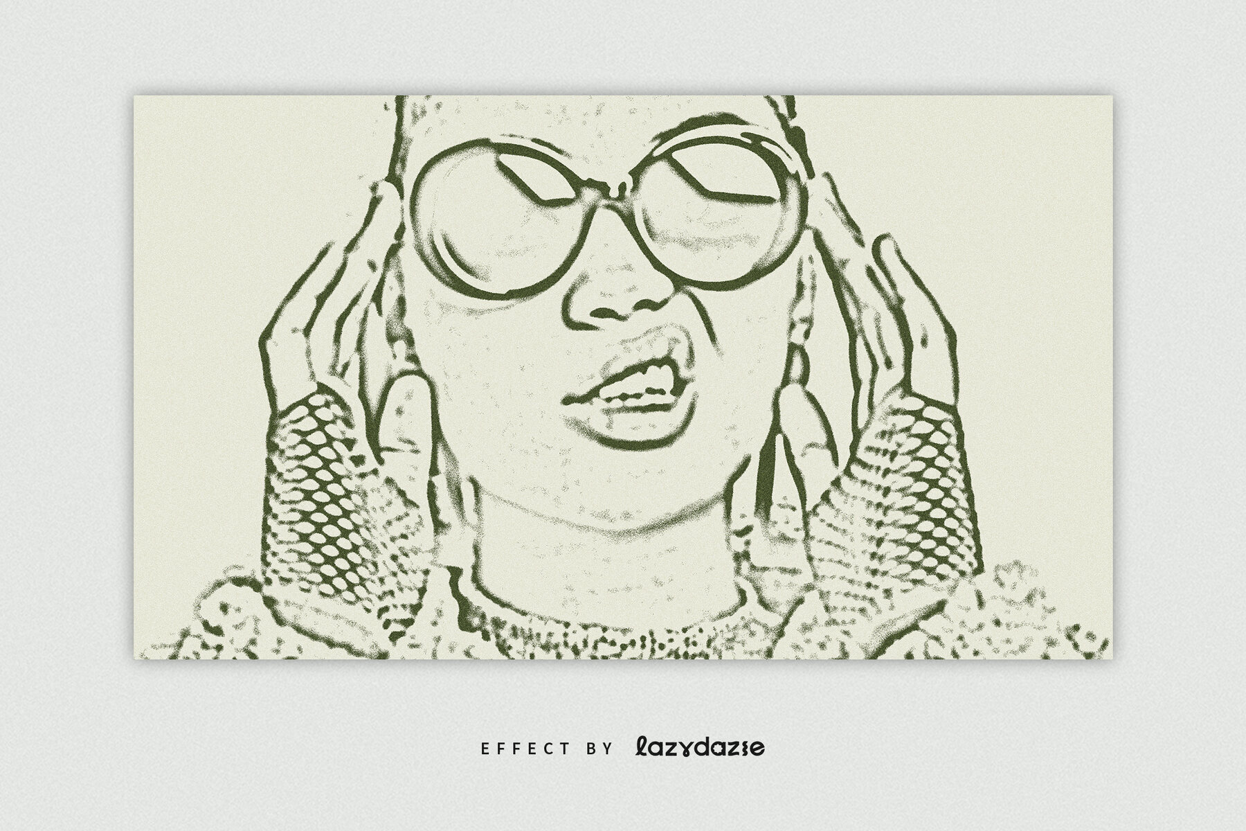 Grunge Stamp Image Effect Mockup 3