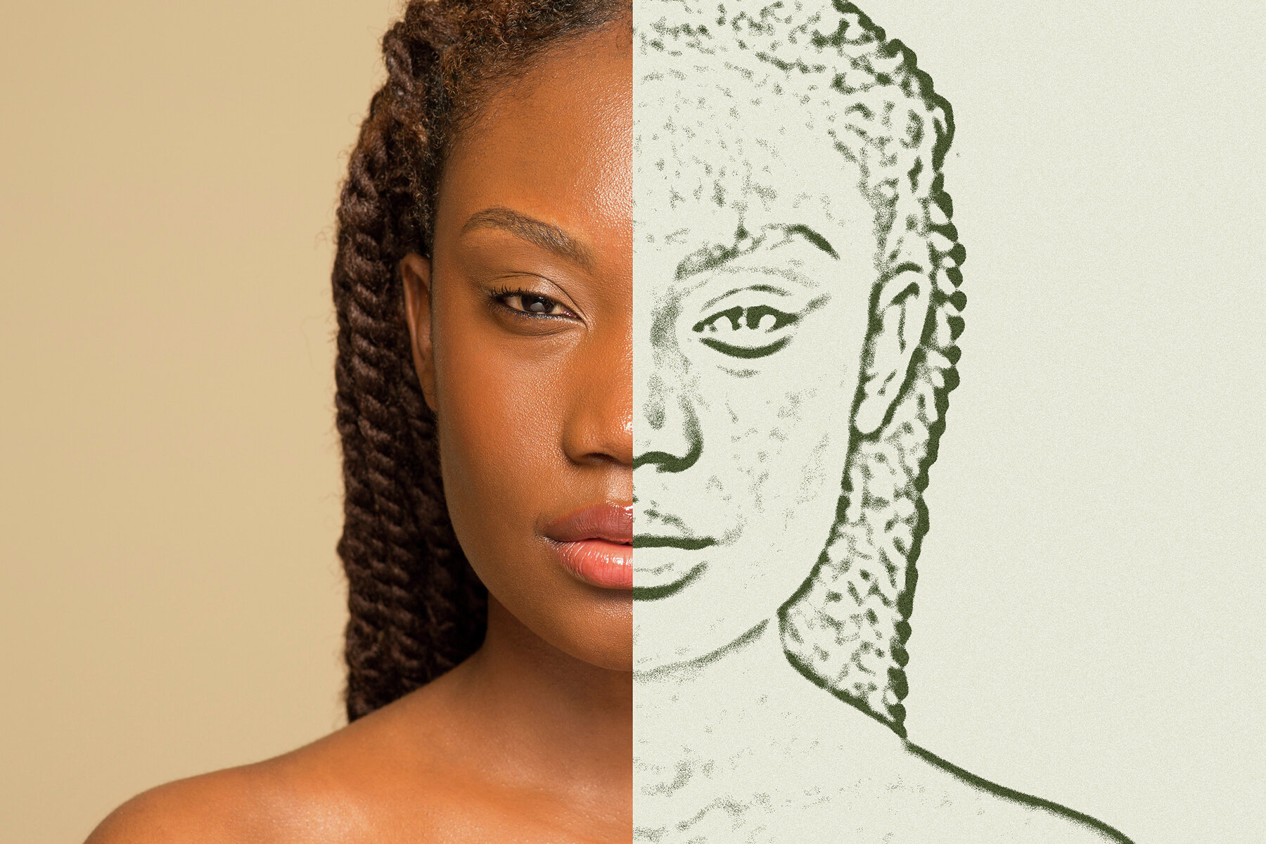 Grunge Stamp Image Effect Mockup 7