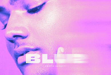 Pink Blur Image Effect Mockup