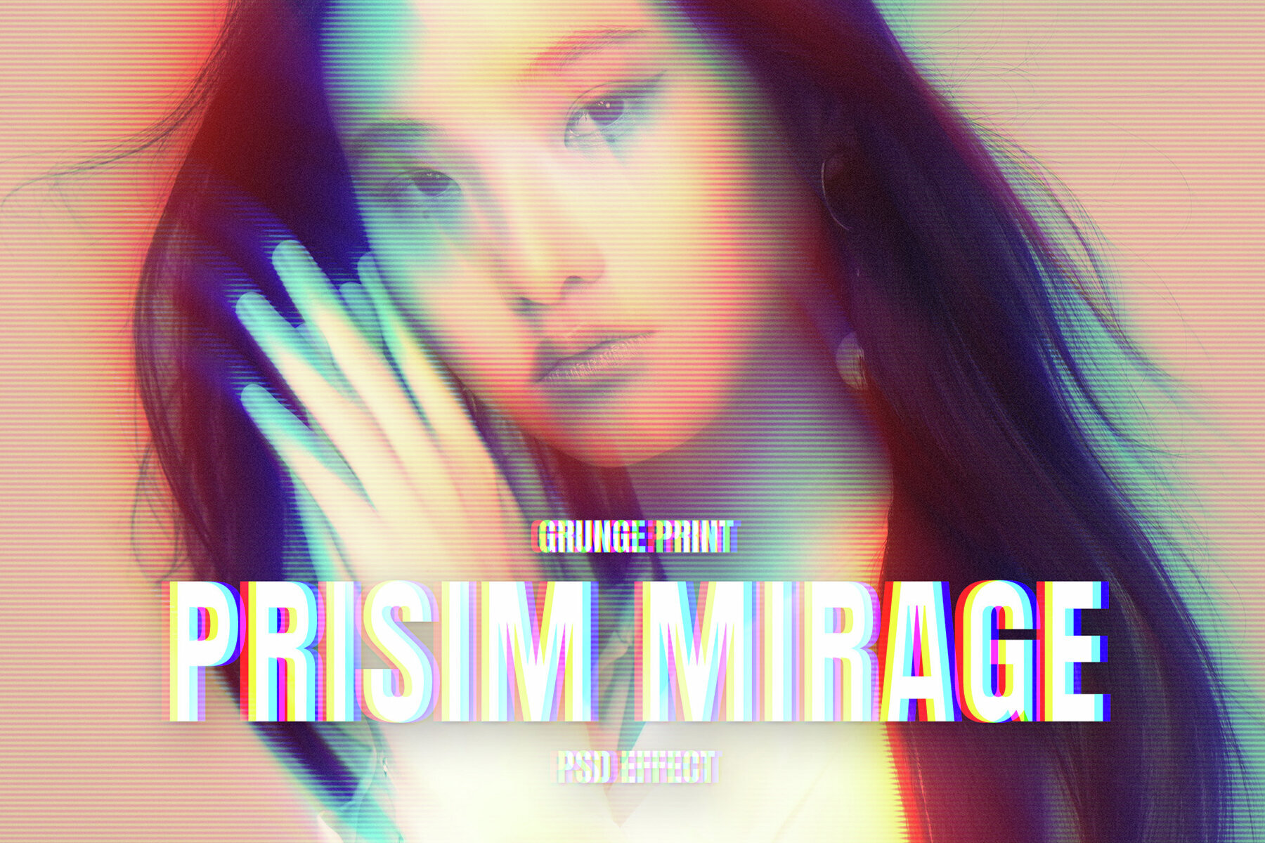 Prism Split Image Effect Mockup 1
