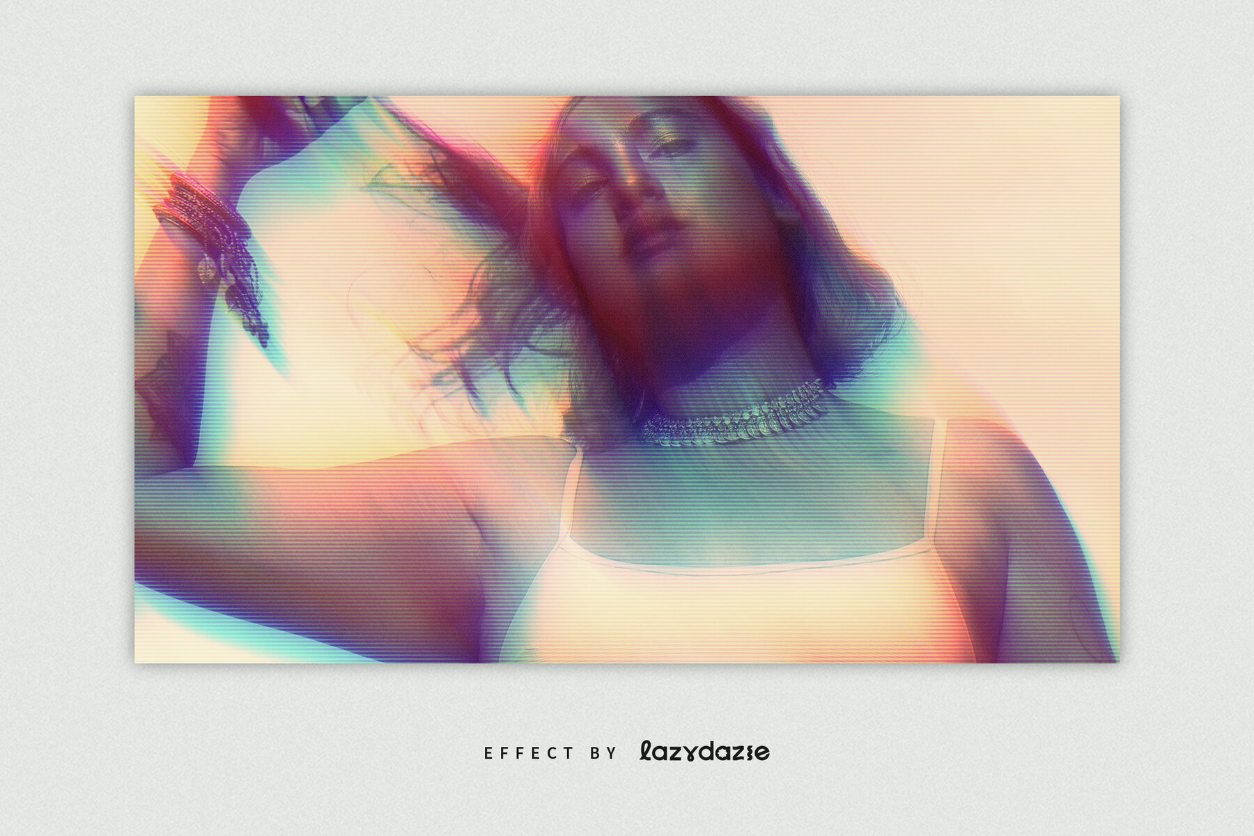 Prism Split Image Effect Mockup 2