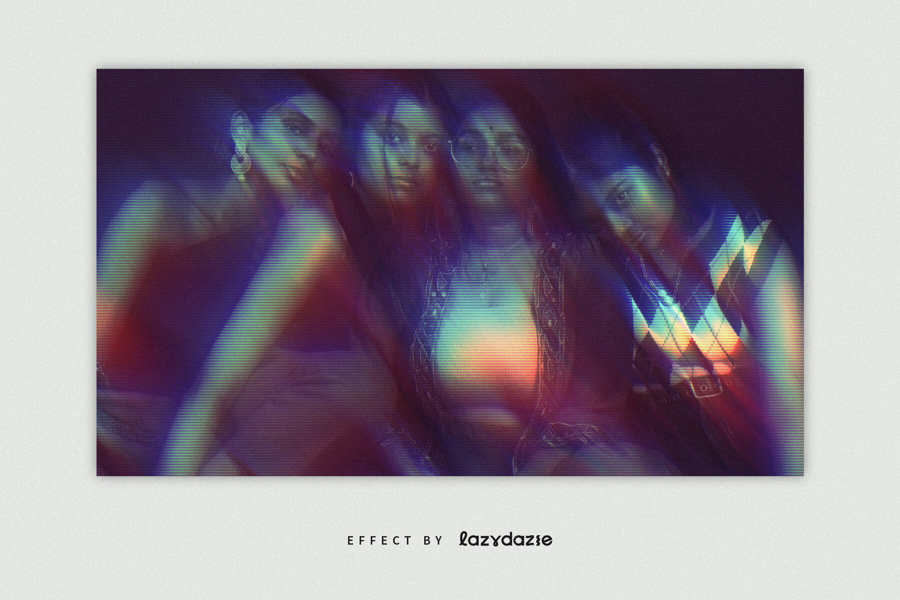 Prism Split Image Effect Mockup 4