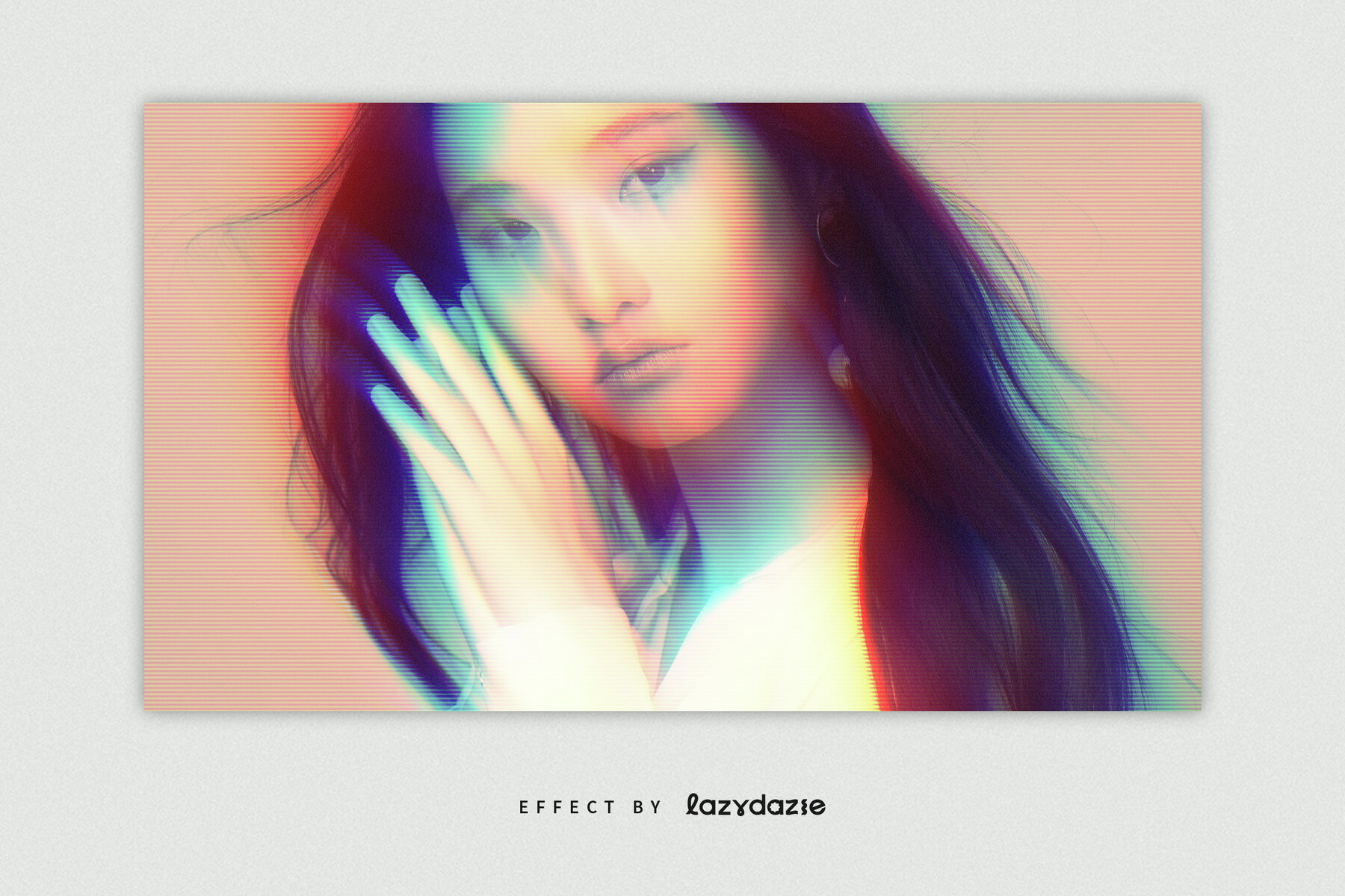 Prism Split Image Effect Mockup 5