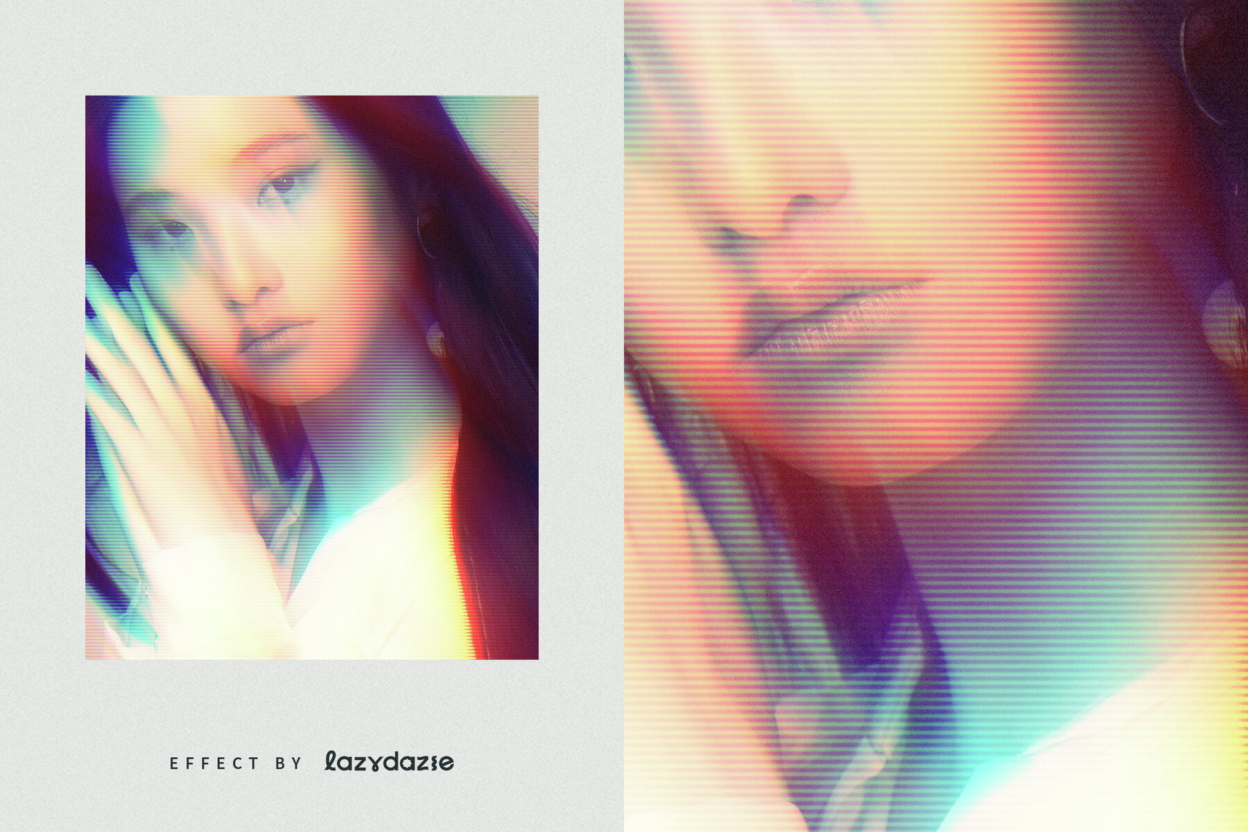 Prism Split Image Effect Mockup 6