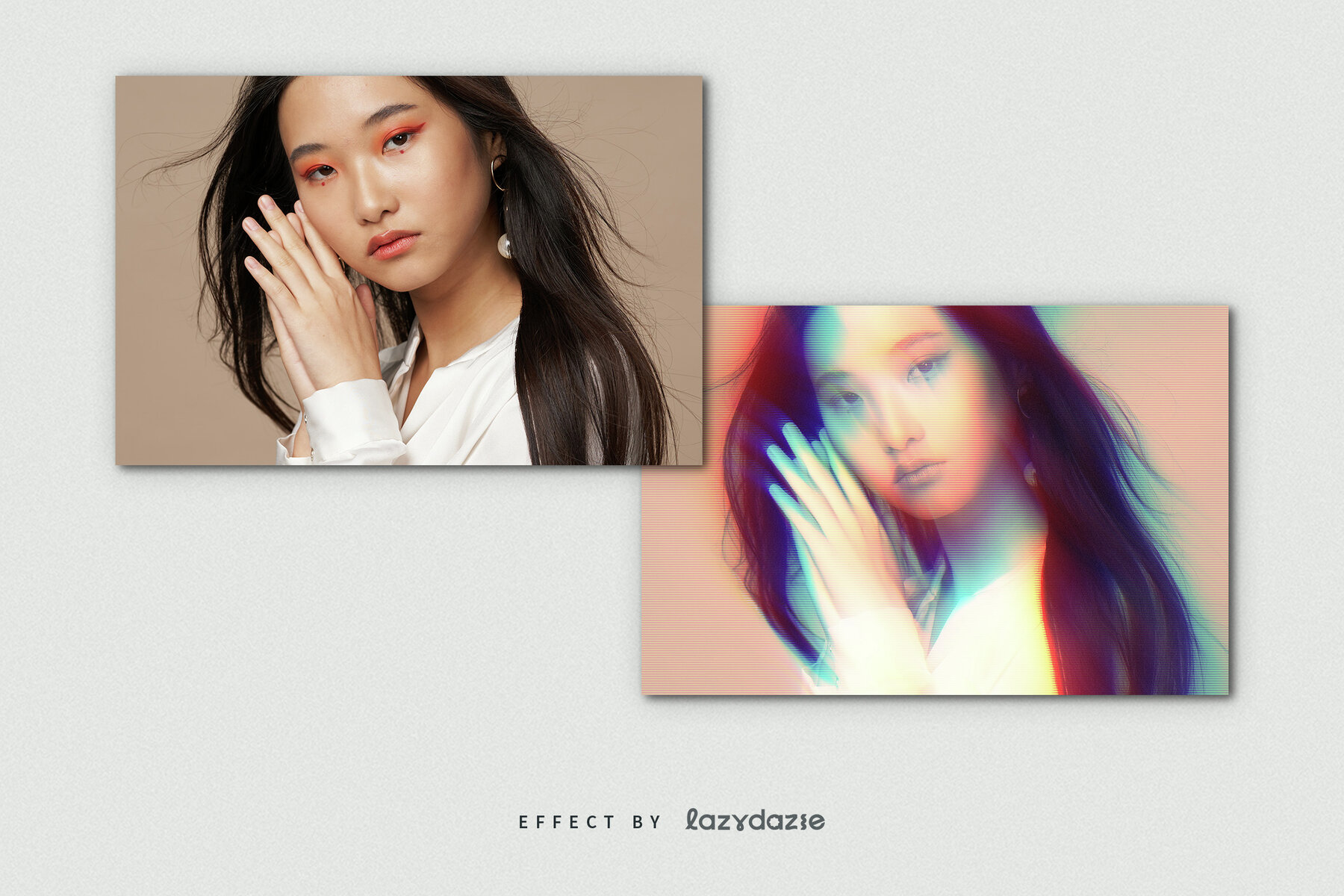 Prism Split Image Effect Mockup 8