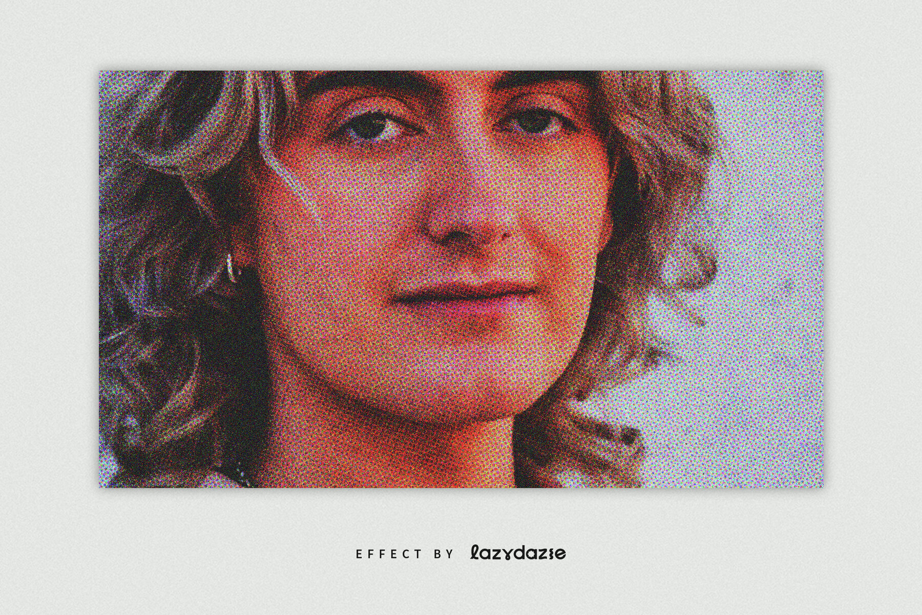 Grunge Halftone Image Effect Mockup 2