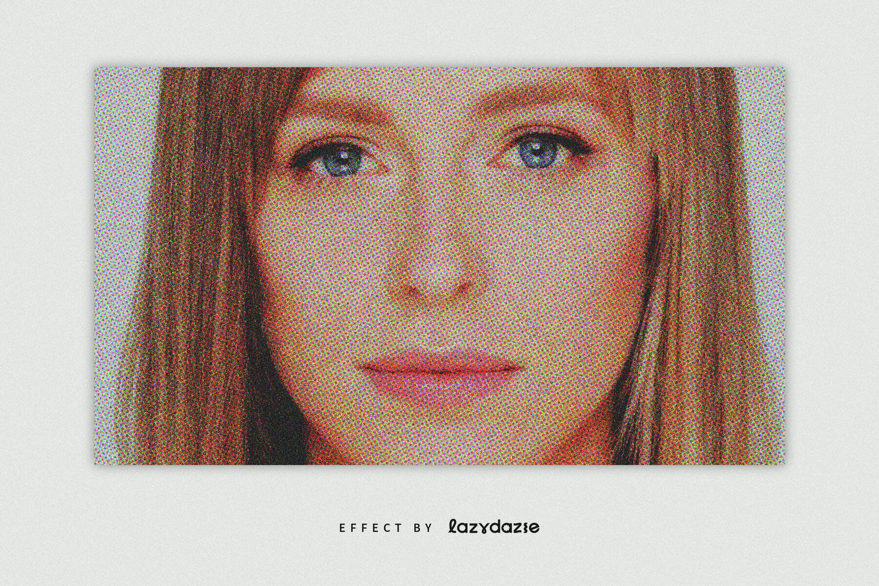 Grunge Halftone Image Effect Mockup 5