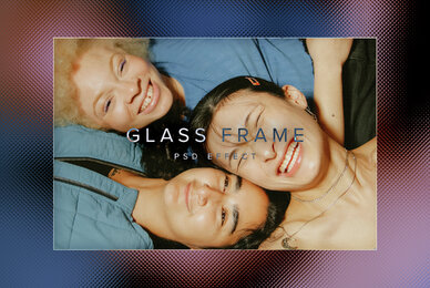 Glass Frame Image Effect Mockup
