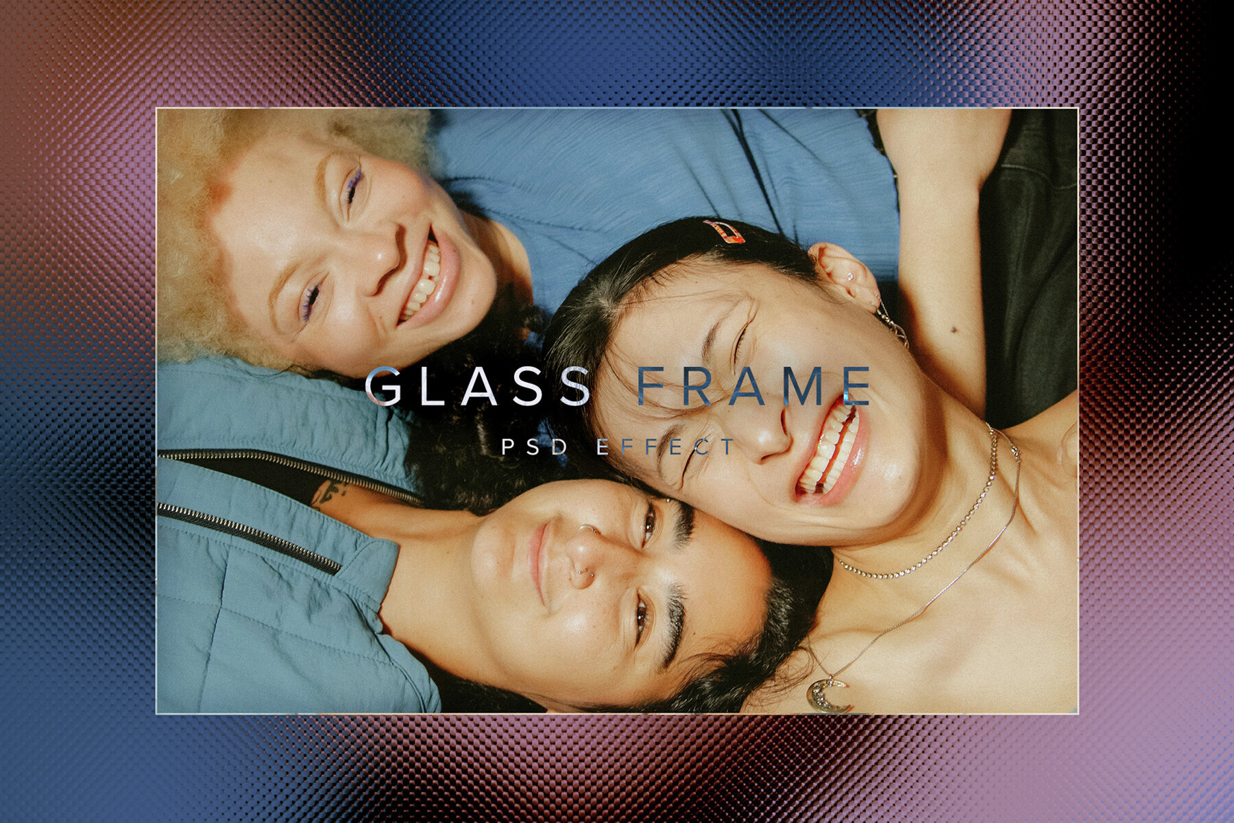 Glass Frame Image Effect Mockup 1