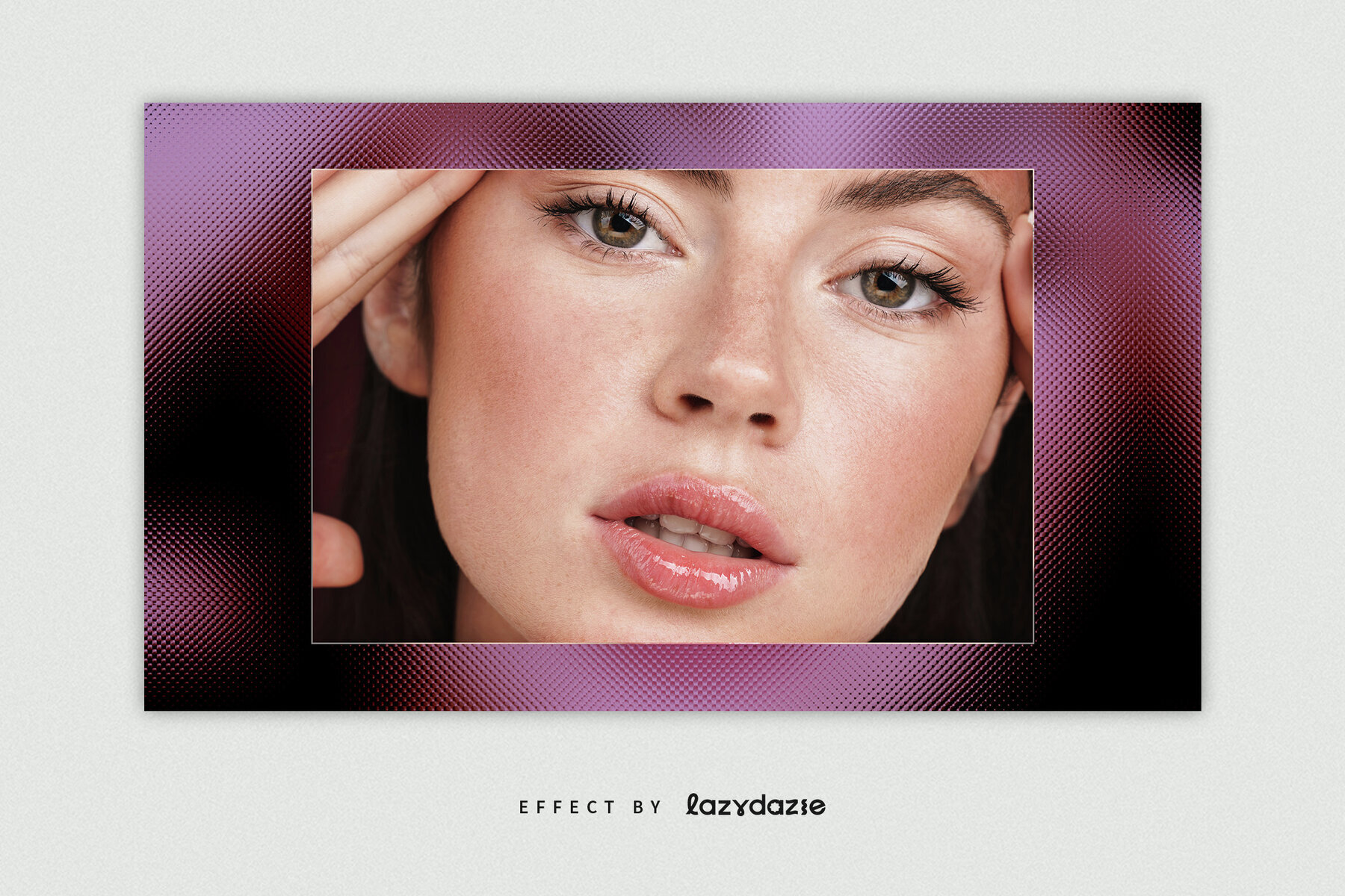 Glass Frame Image Effect Mockup 2