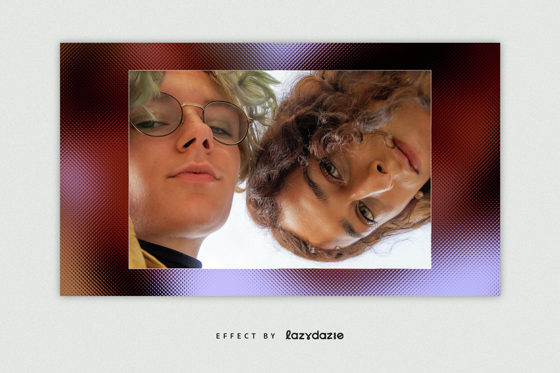 Glass Frame Image Effect Mockup 3