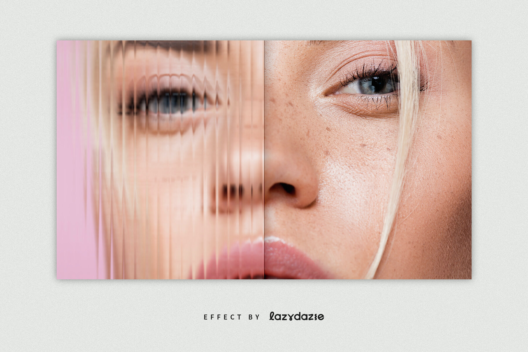 Reeded Glass Image Effect Mockup 2