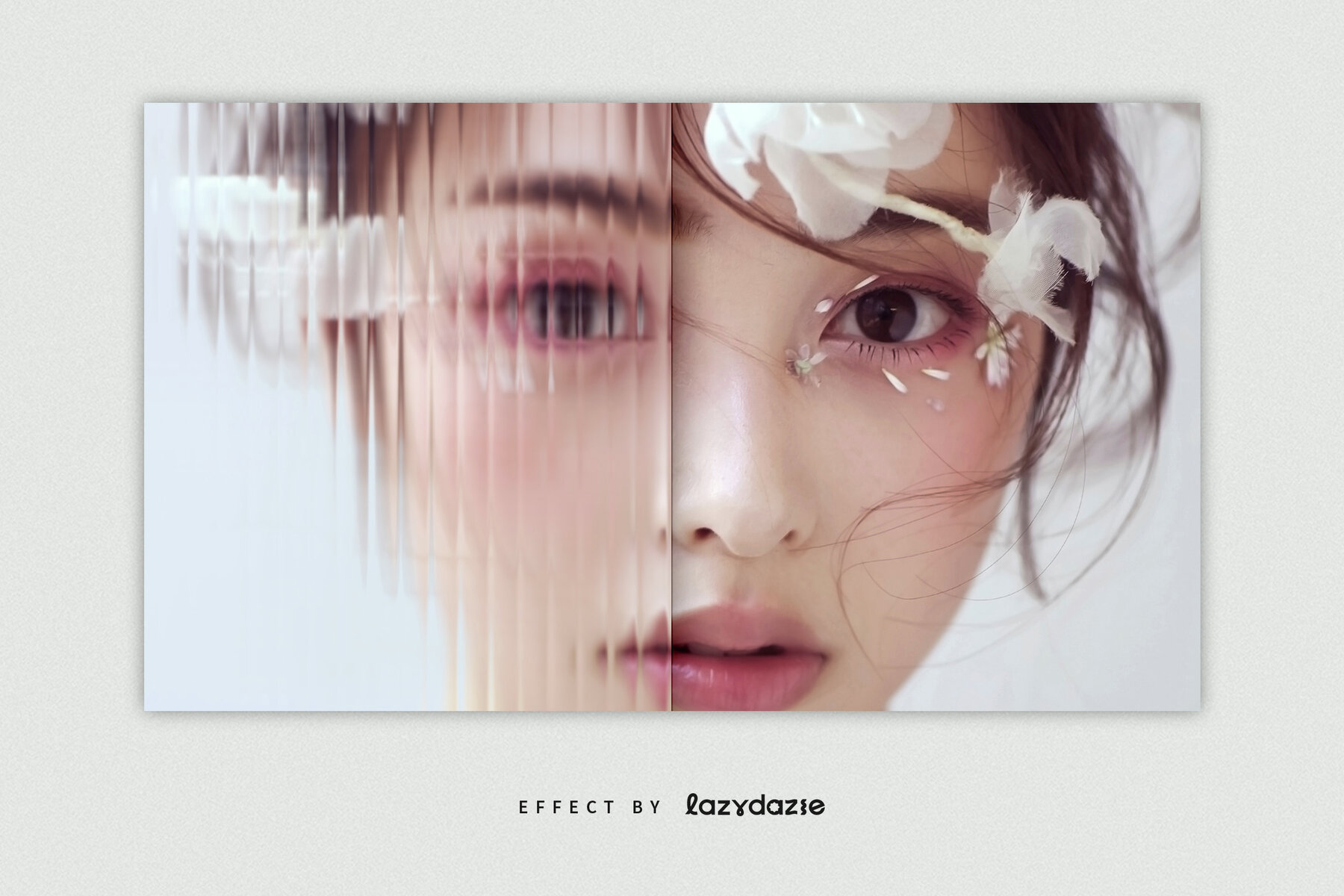 Reeded Glass Image Effect Mockup 5