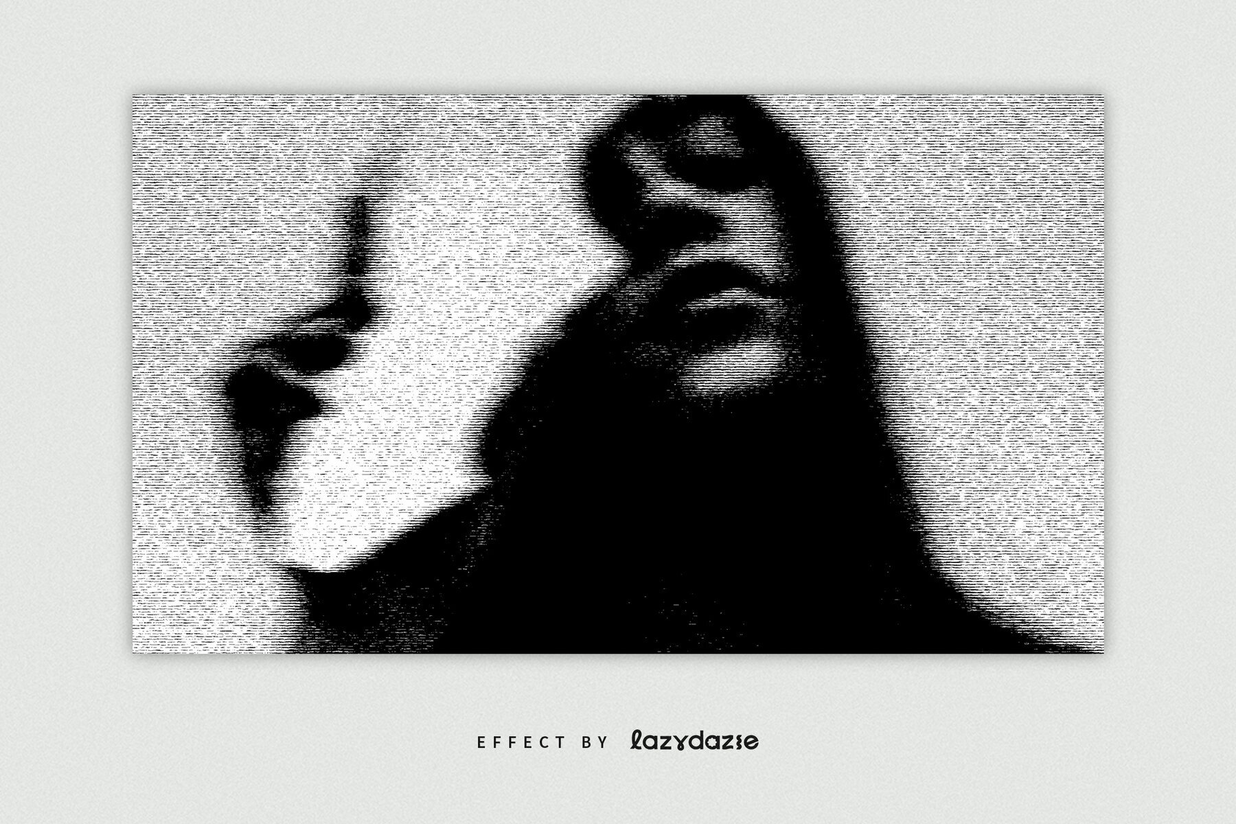 Grunge Halftone Image Effect Mockup 3